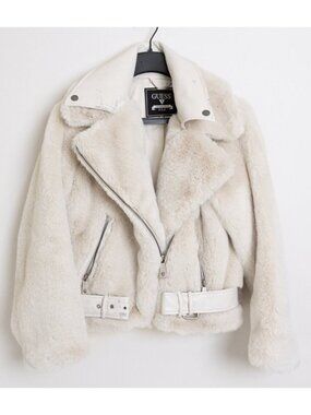 Guess Faux Fur Biker Jacket Frida ASO The Recruit Laura Haddock Screen Worn